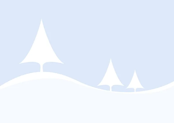 Рождество Абстрактная Векторная Иллюстрация Зимний Пейзаж — стоковый вектор