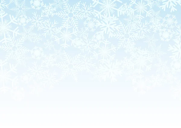 Vector Winter Background Cold Christmas Snowfall Ice Crystals — Stock Vector