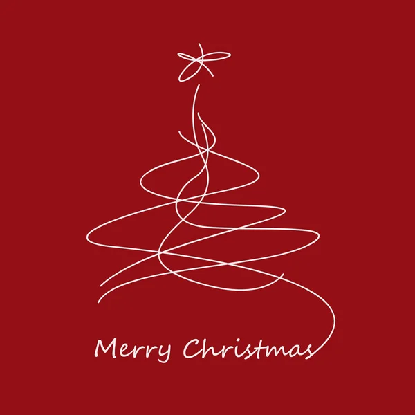Χαρούμενα Χριστούγεννα Καρτ Ποστάλ Σκαρίφημα Αφηρημένο Δέντρου Διάνυσμα Έκανε Ελεύθερο — Διανυσματικό Αρχείο