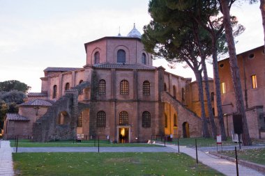 Ünlü Basilica di San Vitale, erken Christian Bizans örnekleri Batı Avrupa'da, Ravenna, Emilia-Romagna, İtalya bölgesinin sanat