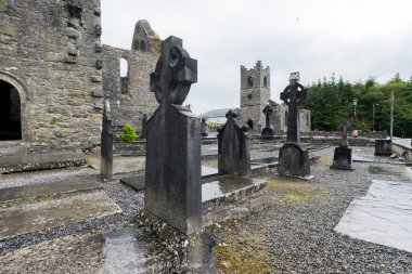 Manzara İrlanda. Galway County Mezarlığı Cong abbey