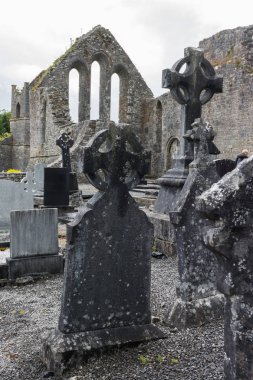 Manzara İrlanda. Galway County Mezarlığı Cong abbey