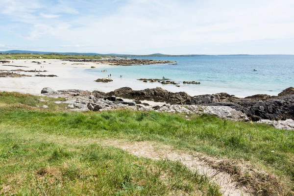 Paisajes Irlanda Arena Blanca Piedra Redonda Connemara Condado Galway — Foto de Stock