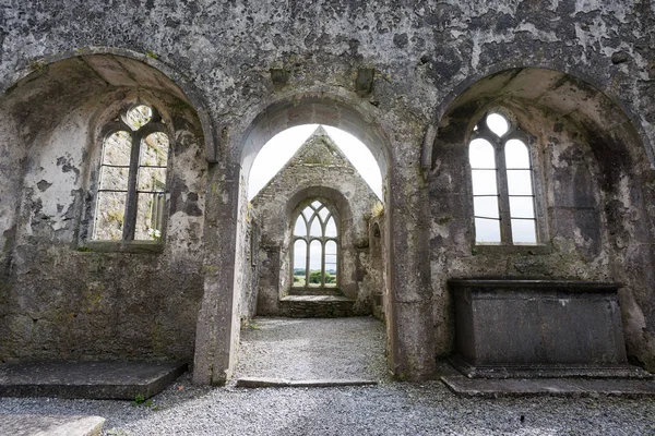 Paesaggi Irlanda Rovine Del Convento Ross Nella Contea Galway — Foto Stock