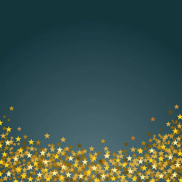 Εορταστικό Χριστουγεννιάτικο Φόντο Αντίγραφο Χώρου Αφίσα Χρυσά Αστέρια Μπλε — Διανυσματικό Αρχείο