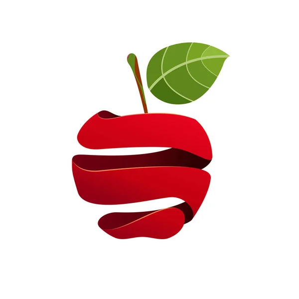 Vektor Znamení Oloupané Jablko — Stockový vektor