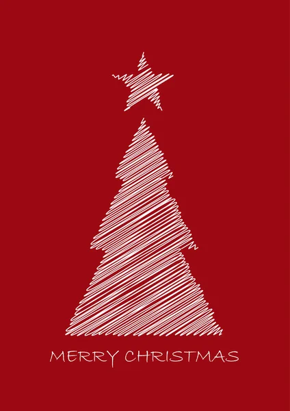 Absztrakt Karácsonyfa Függőleges Üdvözlőlap — Stock Vector