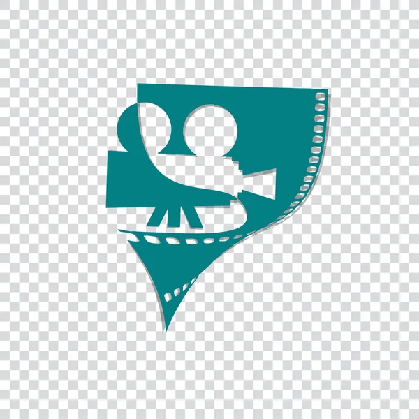 Vector logo cinema and Visual Arts, isolated illustration