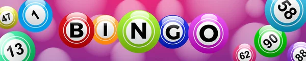 Bingo Lotto Nagłówek Tło Wektor Wzór Lucky Balls Numery Lotto — Wektor stockowy