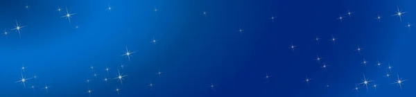 Intestazione Natale Blu Sfondo Vuoto Realizzato Con Cielo Stellato Luci — Vettoriale Stock