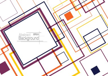 Soyut en az geometrik kare şekiller arka plan kopya alanı ile tasarım