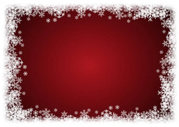 Fondo Invierno Vectorial Una Navidad Fría Marco Hecho Nevadas Cristales — Vector de stock