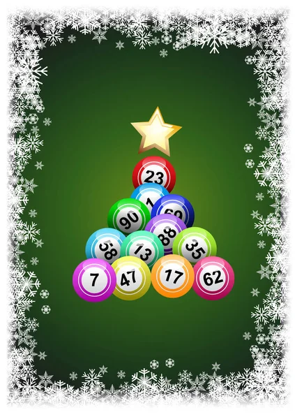 Vector Christmas Tree Bingo — Stock Vector