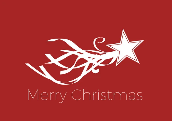 クリスマスのポストカード 装飾および抽象的な彗星と星の背景 — ストックベクタ