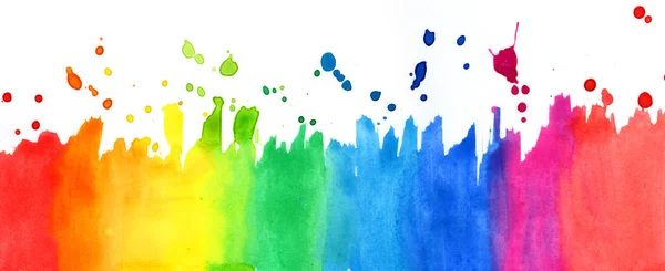 Färgade Stänk Abstrakt Form Rainbow Målning Bakgrund Banner Och Huvud — Stockfoto