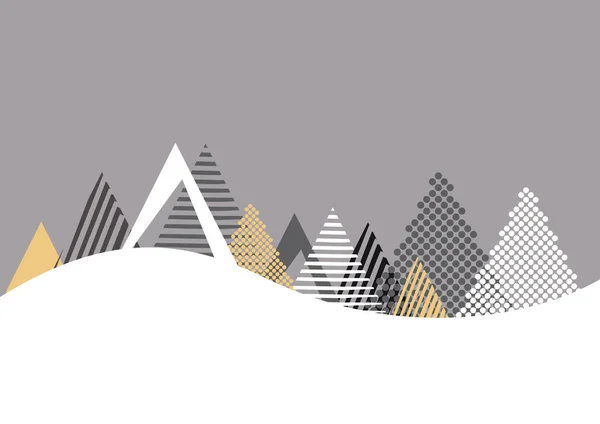 Χριστούγεννα Αφηρημένη Διανυσματικά Εικονογράφηση Χειμερινό Τοπίο Φόντου — Διανυσματικό Αρχείο