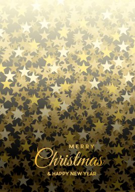 Festival yatay Noel dikey arka plan kopya alanı ile. Metin ve altın yıldız