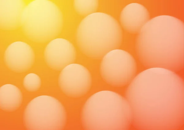 Ilustracja Wektorowa Balony Pęcherzyki Kulki Rozmazanych Pomarańczowo — Wektor stockowy