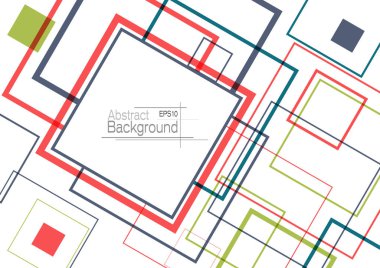 Soyut en az geometrik kare şekiller arka plan kopya alanı ile tasarım
