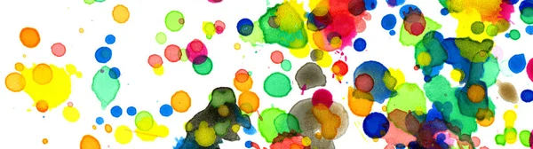Gekleurde Spatten Abstracte Vorm Schilderen Achtergrond Banner Kop — Stockfoto