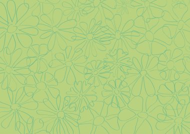 Bahar, vektör arka plan. Elle çizilmiş çiçeklerle, yeşil bahar