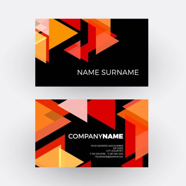 En az vektör soyut geometrik oklar ve üçgenler kırmızı ve siyah arka plan ile. İş araba