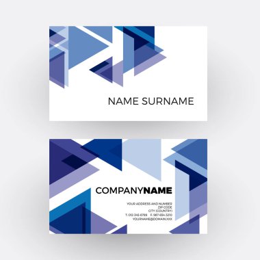 En az vektör soyut geometrik oklar ve üçgen mavi ve beyaz arka plan ile. İş araba