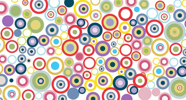 Peinture Numérique Vintage Bannière Vectorielle Géométrique Colorée Abstraite Fond Cercles — Image vectorielle