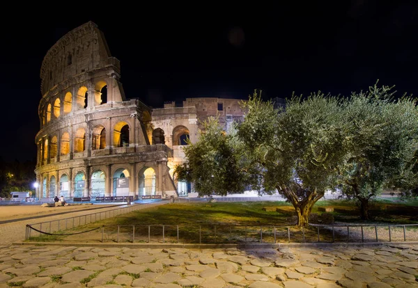 Rome Circus Coliseum Verlicht Nachts — Stockfoto