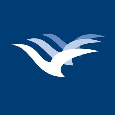 Vektör logo soyut kuş uçuş