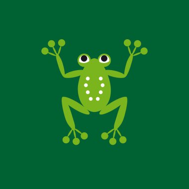Vector logo frog company clipart