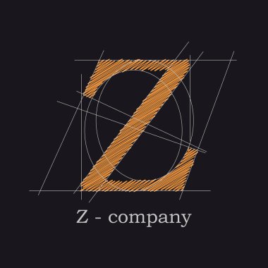 Vektör logo tasarım harf Z