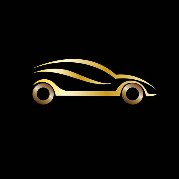 Signo Vectorial Golde Sport Car Service — Vector de stock