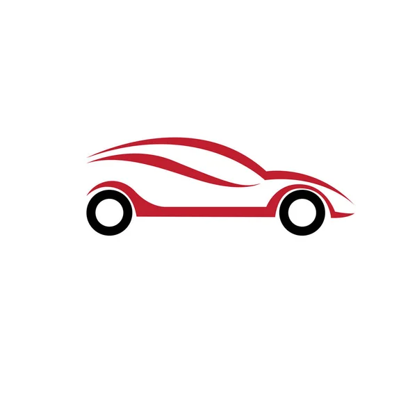 Vector Signo Rojo Deporte Coche Servicio — Vector de stock