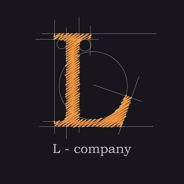 Diseño Del Logo Vectorial Letra — Vector de stock