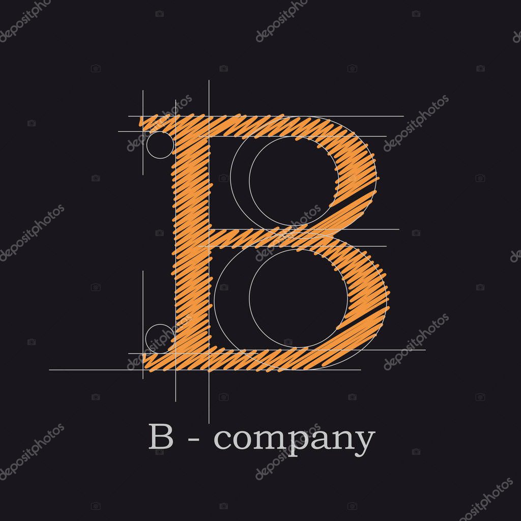 Vector logo design letter B