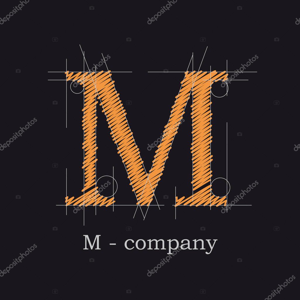 Vector logo design letter M