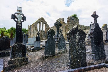 Manzara İrlanda. Galway County Mezarlığı Cong abbey