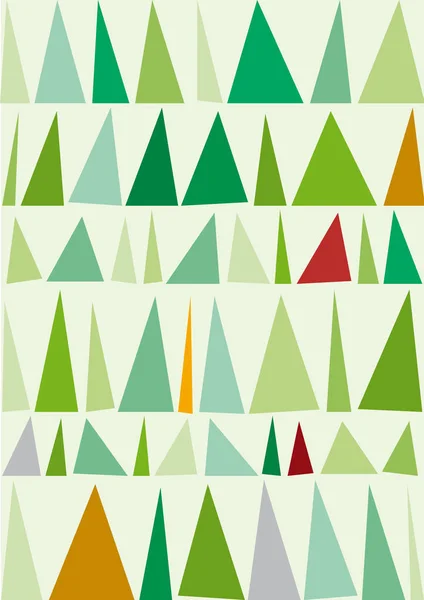 Abstract Trees Forest Geometric Background Vector Vertical Illustration Triangles — Stock Vector