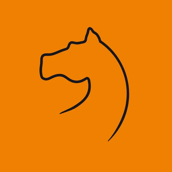 Векторний Знак Коня Плоскому Дизайні — стоковий вектор