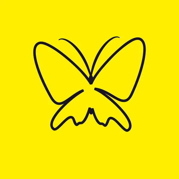 Векторный Знак Бабочка Спа Йога Концепция Отдыха — стоковый вектор