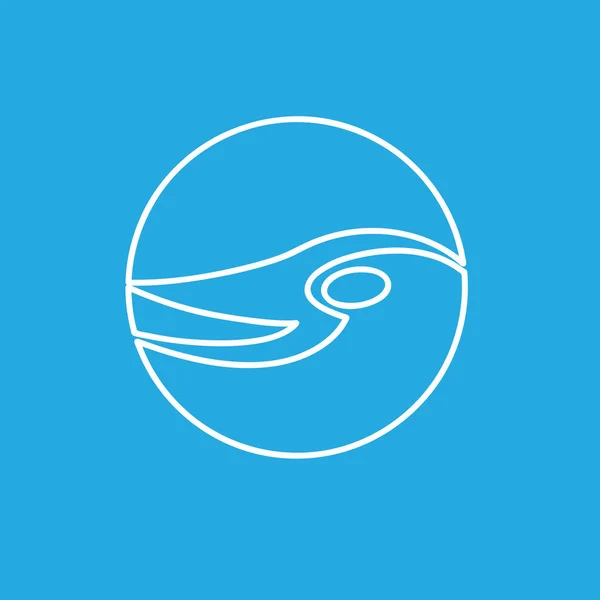 Векторный Знак Абстрактного Плавания Бассейне Линейном Стиле — стоковый вектор