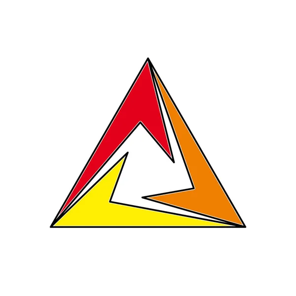 Vektorzeichen Abstraktes Dreieck Linearen Stil — Stockvektor