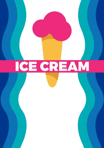 Vector Abstracto Vintage Helado Fondo Para Cartel Cubierta — Archivo Imágenes Vectoriales