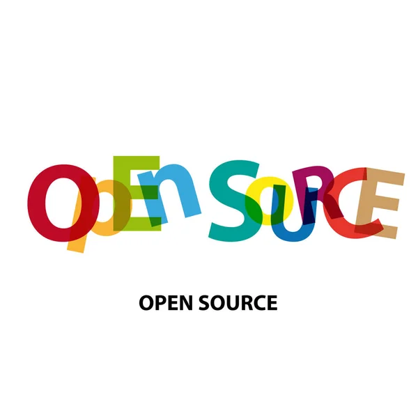 Vettore Open Source Testo Rotto — Vettoriale Stock