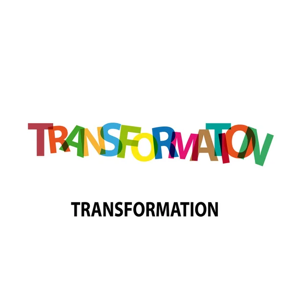 Vector Transformation Broken Text — Stock Vector