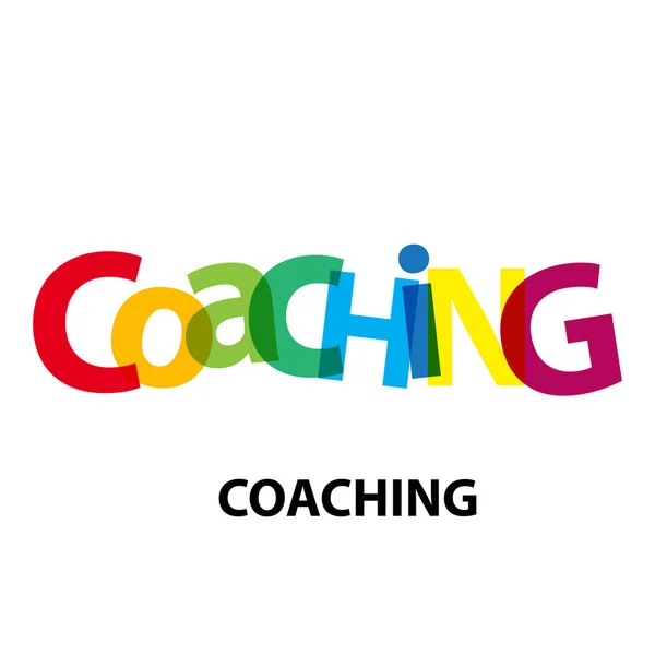 Vektorcoaching Gebrochener Text — Stockvektor