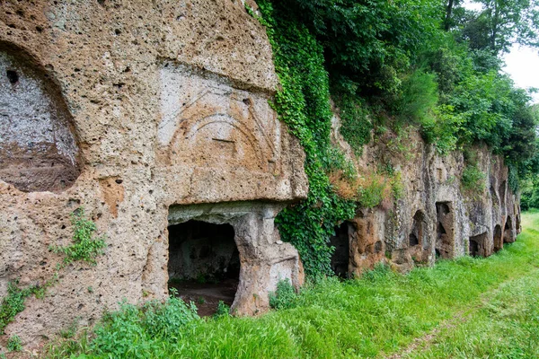 Sutri Nel Lazio Italia Necropoli Rupestre Epoca Romana — Foto Stock