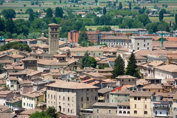 Rieti Város Lazio Olaszország Városképet Gazdagító Épületnek Szánták Látkép Fentről — Stock Fotó