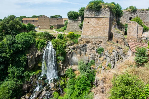 Nepi Lazio Italien Vattenfallen Nära Borgia Castle — Stockfoto